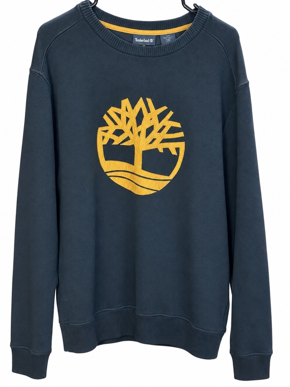 Timberland Men’s Black Crewneck Sweatshirt Gold Tree Logo Size Medium